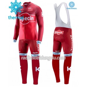 Set Langarmtrikot + Trägerhose Lange 2017 Team Katusha-Alpecin Winter Thermal Fleece N001